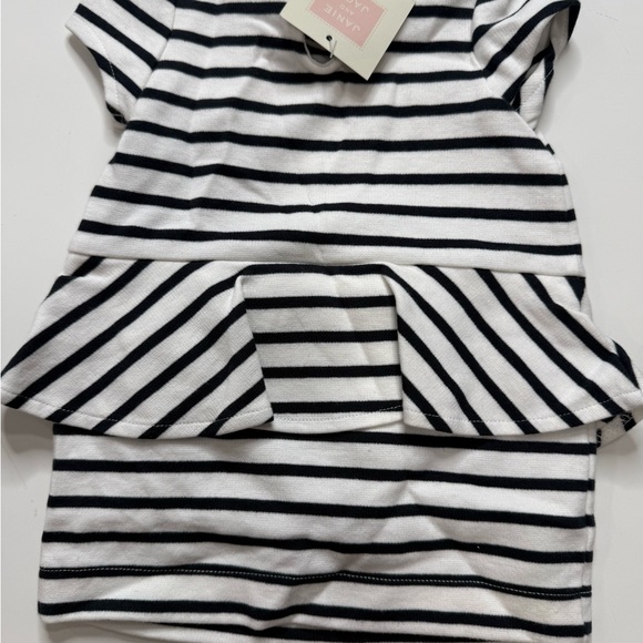 Janie and Jack Baby Girls 3-6 Months Black & White Jumper Dress A021125 - Picture 2 of 3